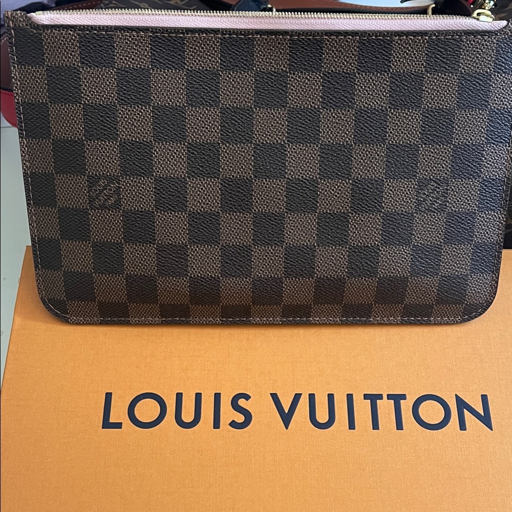Authentic Louis Vuitton Neverfull pochette- like new condition.
